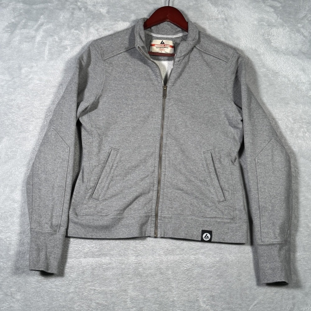 American Giant Gray Zip-Up Sweatshirt Hoodie